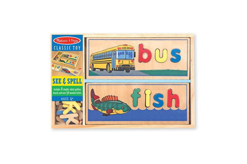 Melissa & Doug: Wooden See and Spell Puzzle