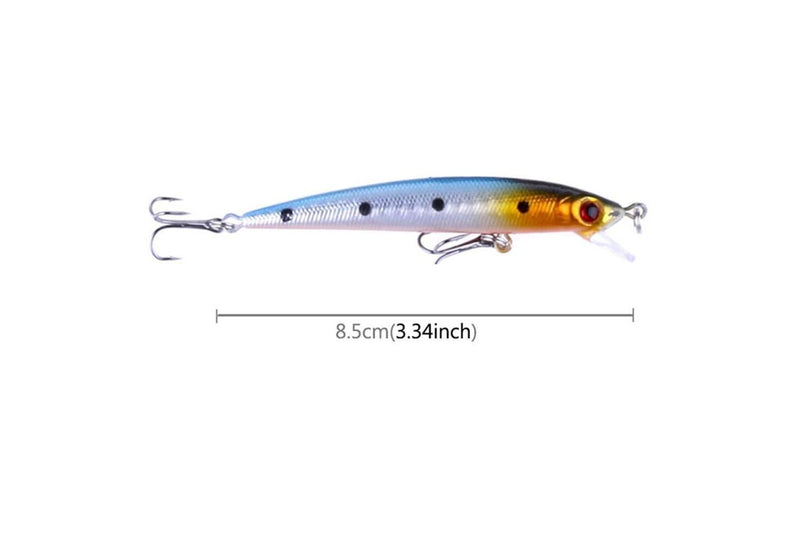 5 Piece Minnow Hard Bait Fishing Lure Set 8.5cm