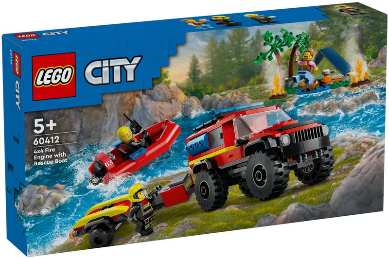 LEGO City: 4x4 Fire Truck with Rescue Boat - (60412)