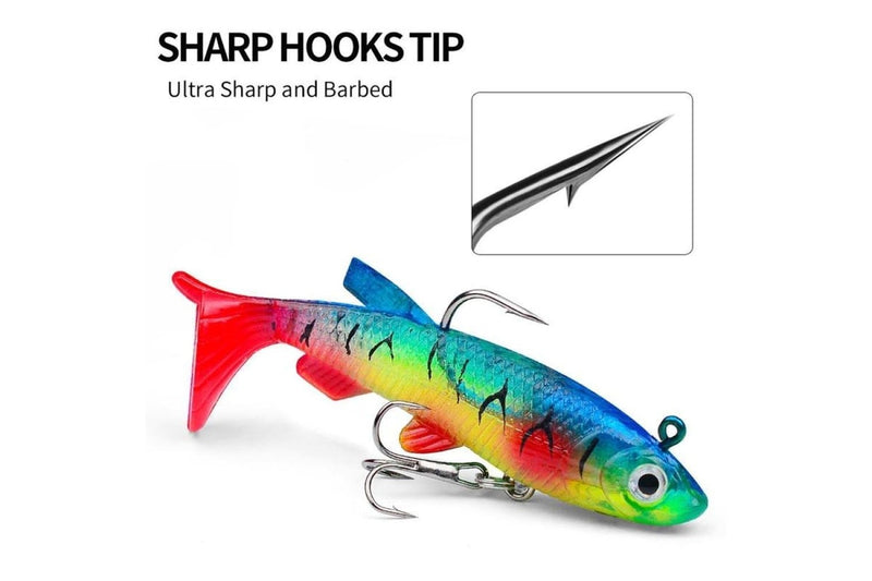 Realistic 7.5cm/13.5g t Tail Soft Lure For Sea Bass Fishing