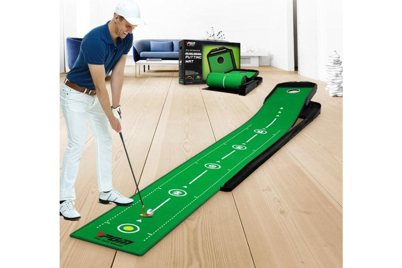 PGM 3M Golf Putting Mat Golf Putter Trainer Indoor Adjustable Green Putter Carpet Practice Set with return fairway