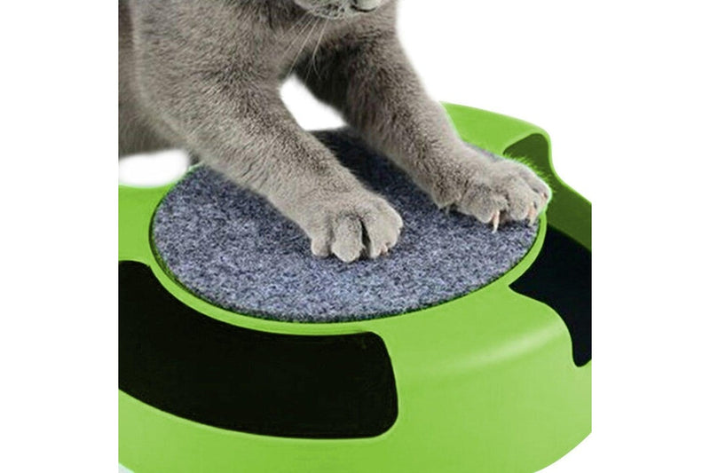 Pet Cat Catch Mouse Interactive Toy Scratch Board With Felt Scratching Claw Mat - 1Pc