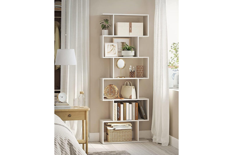 Vasagle Freestanding Decorative Wooden Bookcase - White