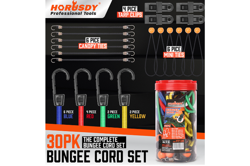 Horusdy 30PCS Premium Bungee Cords