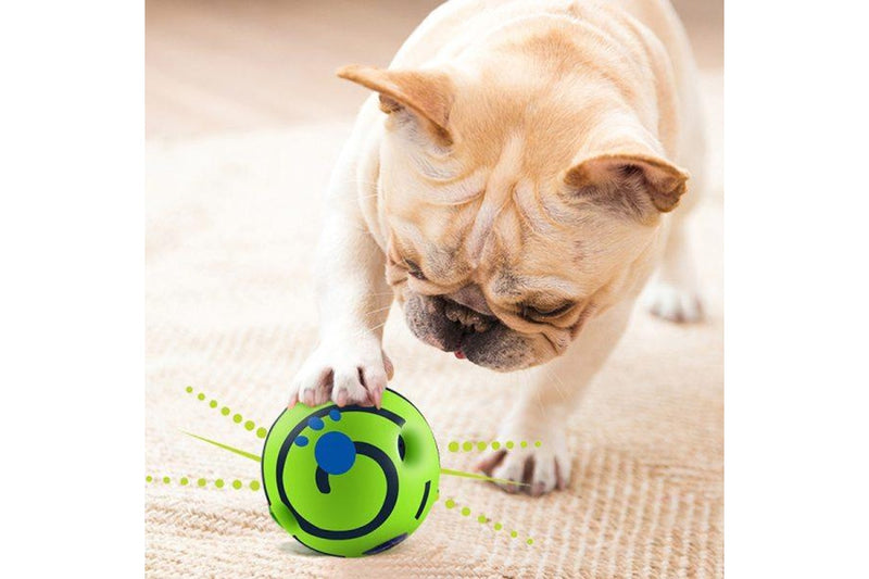 Pet Wobble Wiggle Wag Jiggle Giggle Ball Silicon Jumping Interactive Dog Toy