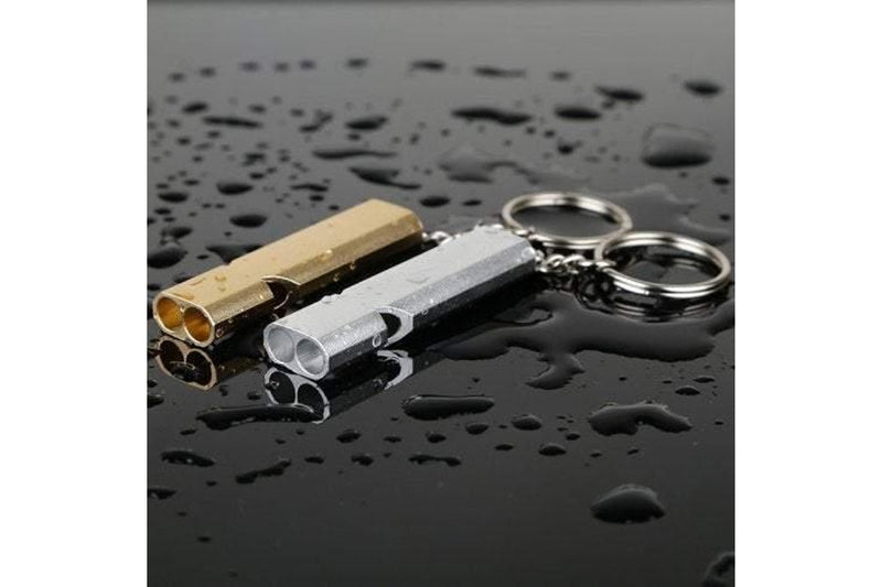 Generators Power Aluminium Alloy Survival Outdoor Rescue Whistle Tools Silver - Silver