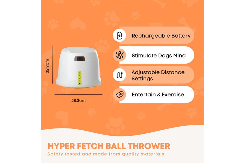 Hyper Fetch Maxi Dog Ball Thrower - Large Interactive Pet Toy Launcher