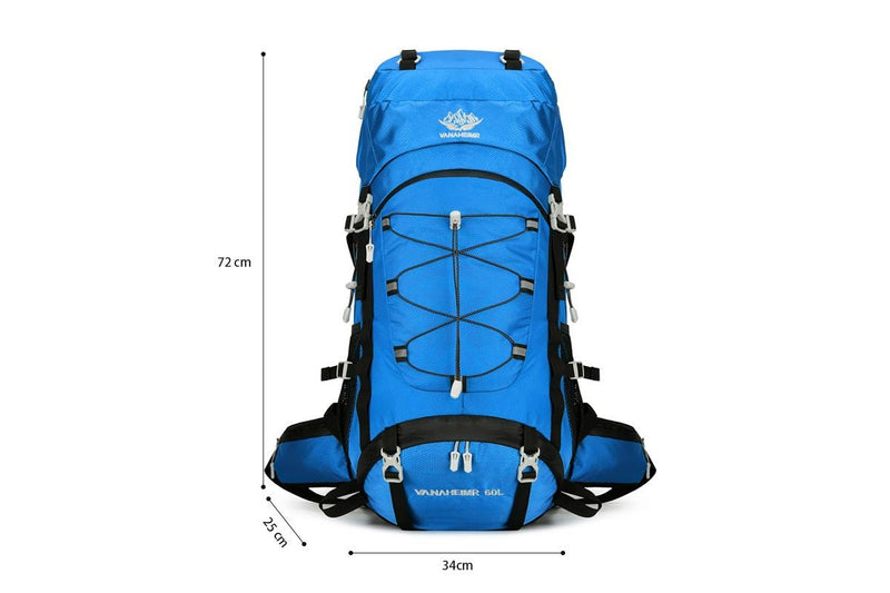 60L Camping Backpack - Dark Blue