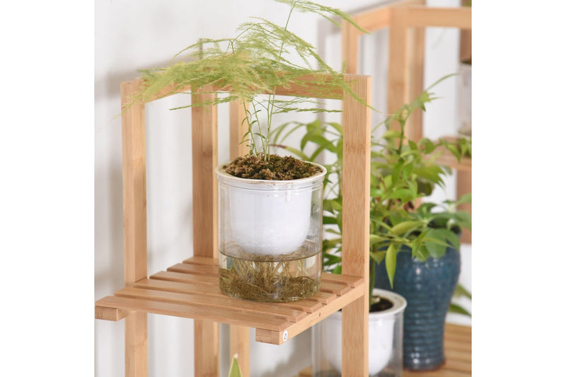 Bamboo Multi-Tiered Plant Shelf - Large