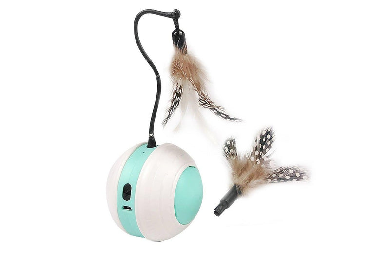 Interactive Cat Toys Ball Automatic For Indoor With Led Light Pet Sound - 1Pc