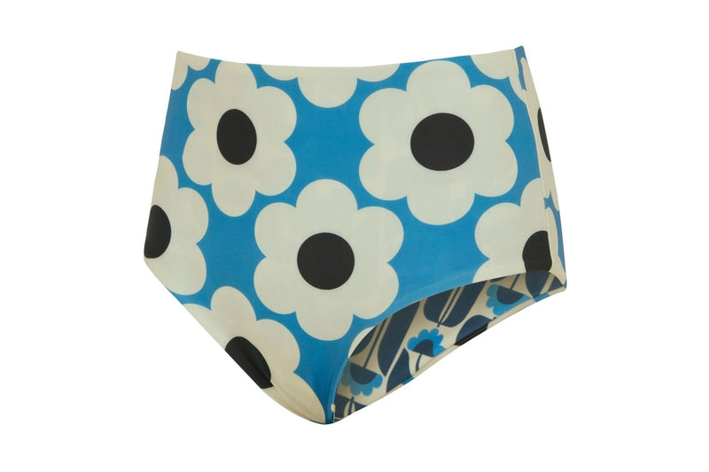 Regatta Womens/Ladies Orla Kiely Daisy & Tall Flowers Reversible Bikini Set (Blue/Navy) (14 UK)