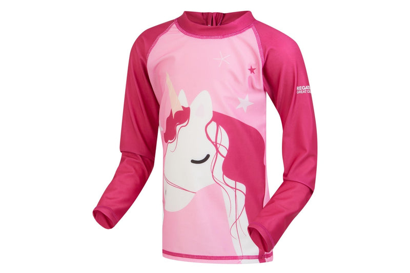 Regatta Childrens/Kids Luna The Unicorn Rash Guard (Sweet Pink) (12-18 Months)