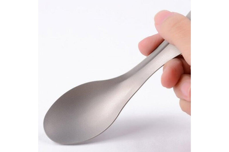 Outdoor Camping Tableware Titanium Fork Spoon Platinum - Standard