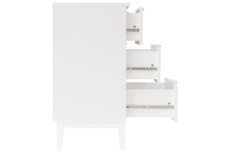 Fraser Country Aurora Low Boy 6 drawer Chest Dresser - White