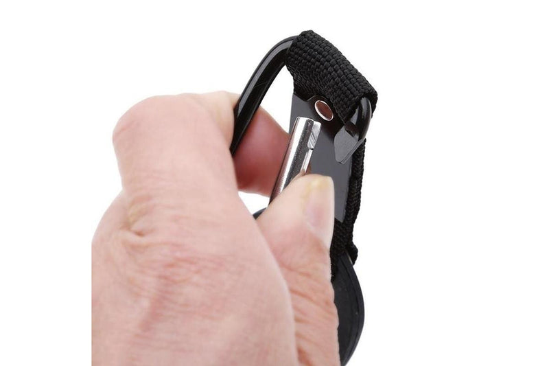 High Quality Outdoor Sports Bottle Buckle Camping Hiking Carabiner Black - Standard