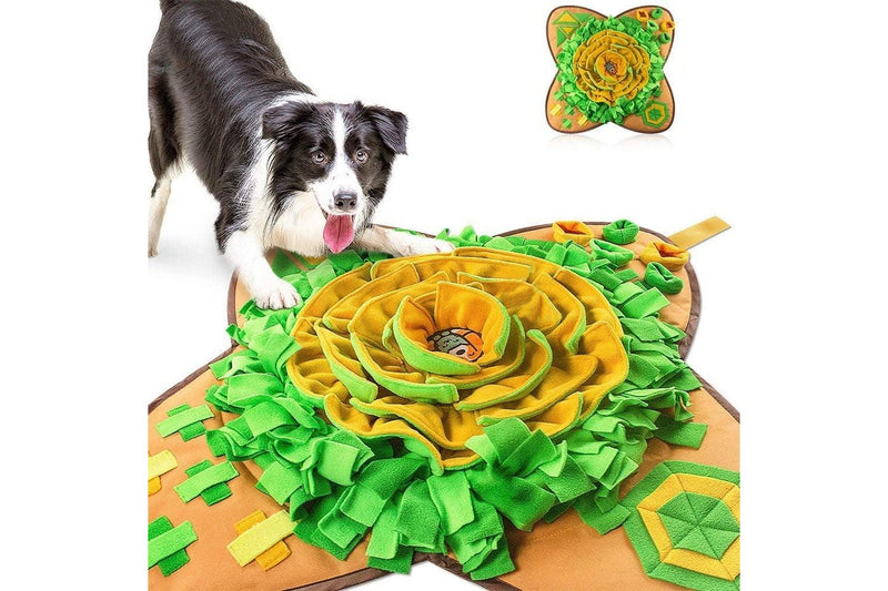 Pet Dog Snuffle Mat Nose Training Sniffing Pad Puzzle Toy Slow Feeding - One Size