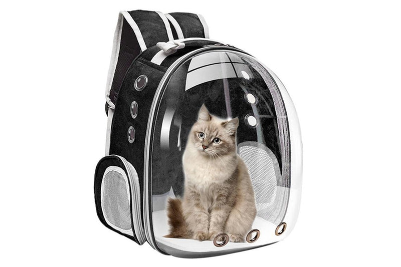 Cat Transparent Bubble Backpack Carrier - Black