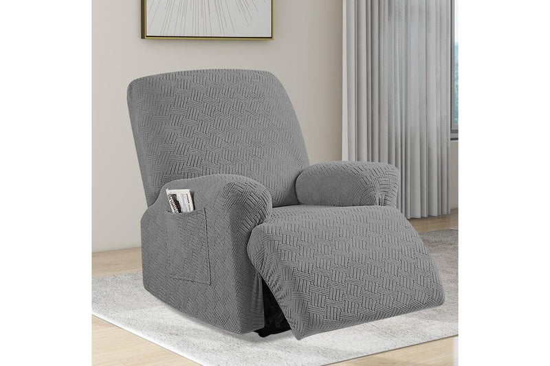 COMFEYA 1 Seater Recliner Cover for Lounge Chair - Gray