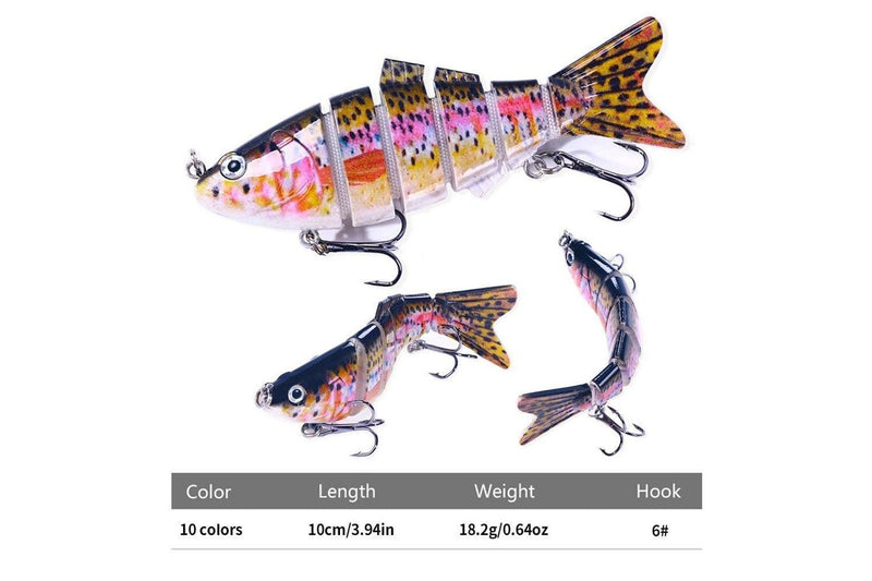 10cm 18g Multi Segment Fish Bionic Lure For Submerged Fishing