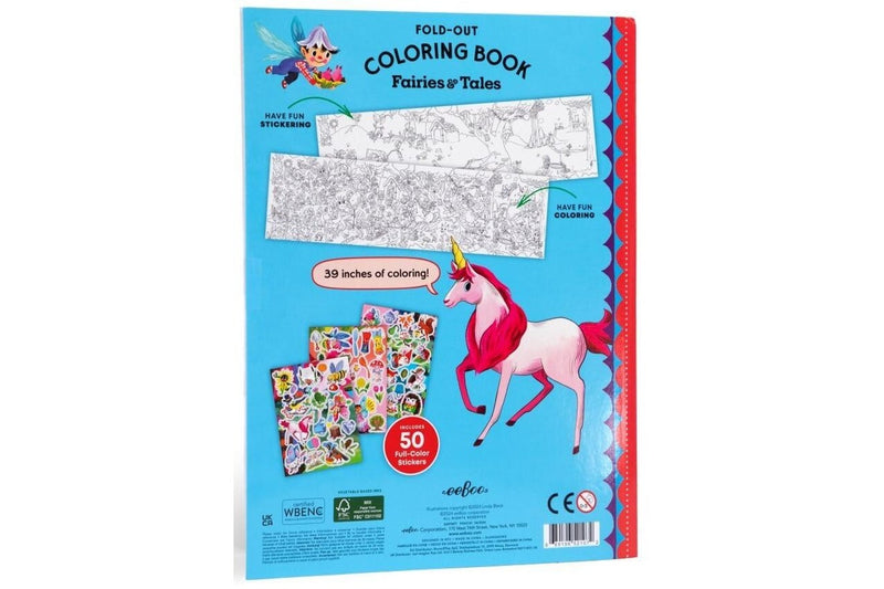 eeBoo: Fold-Out Coloring Book - Fairies and Tales