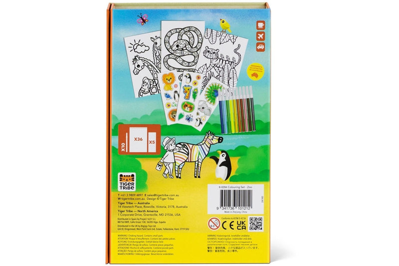 Tiger Tribe: Colouring Set - Zoo