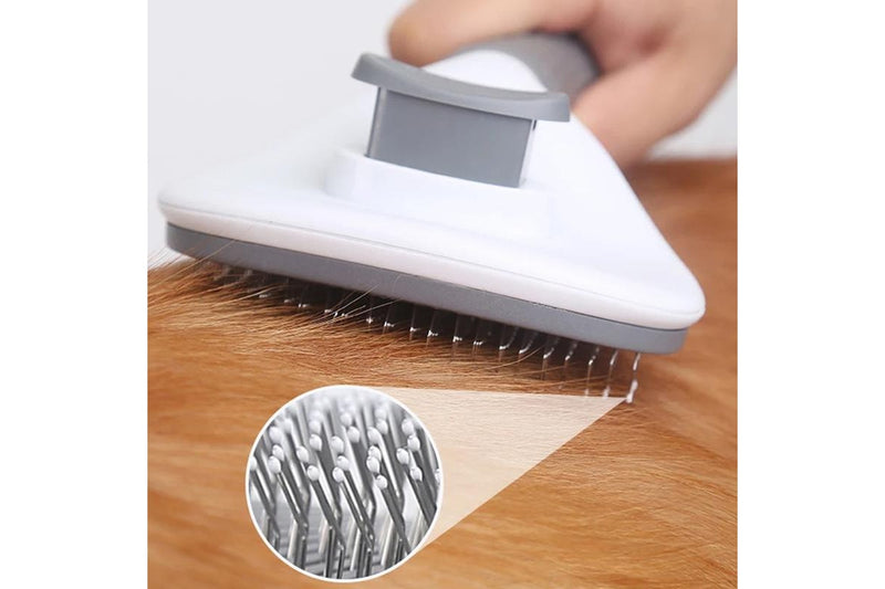 PETSWOL Pet Brush for Shedding Fur - Grey