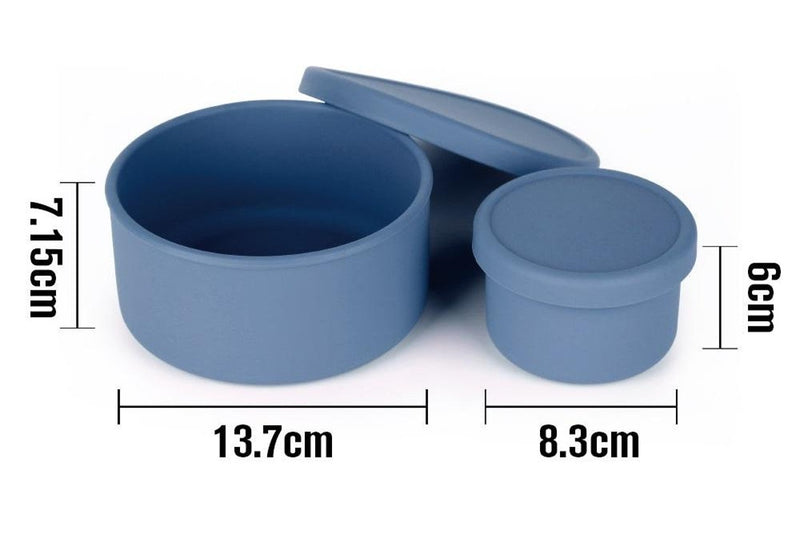 Haakaa: Round Silicone Food Container Set - Blush