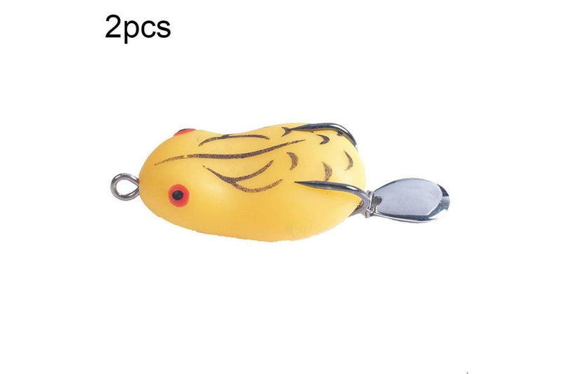 Pack Of 2 Sequin Double Hook Thunder Frog Lure 4.2cm 8g