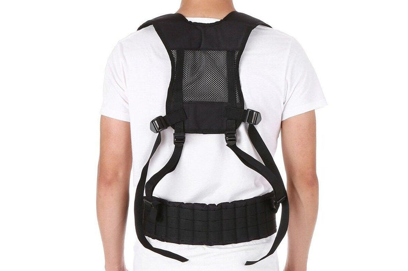 H Harness Multicam Gear Suspenders Vest Black - Standard