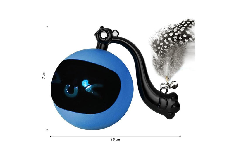 PETSWOL Interactive Cat Toy Ball with Remote Control - Blue