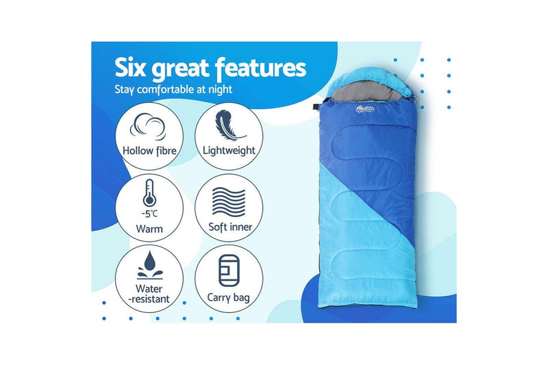 Weisshorn Kid Sleeping Bag 172CM Blue