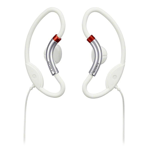 (White) - Sony MDR-AS20J/WHI Active Style Headphones with Soft Loop Hangers, White