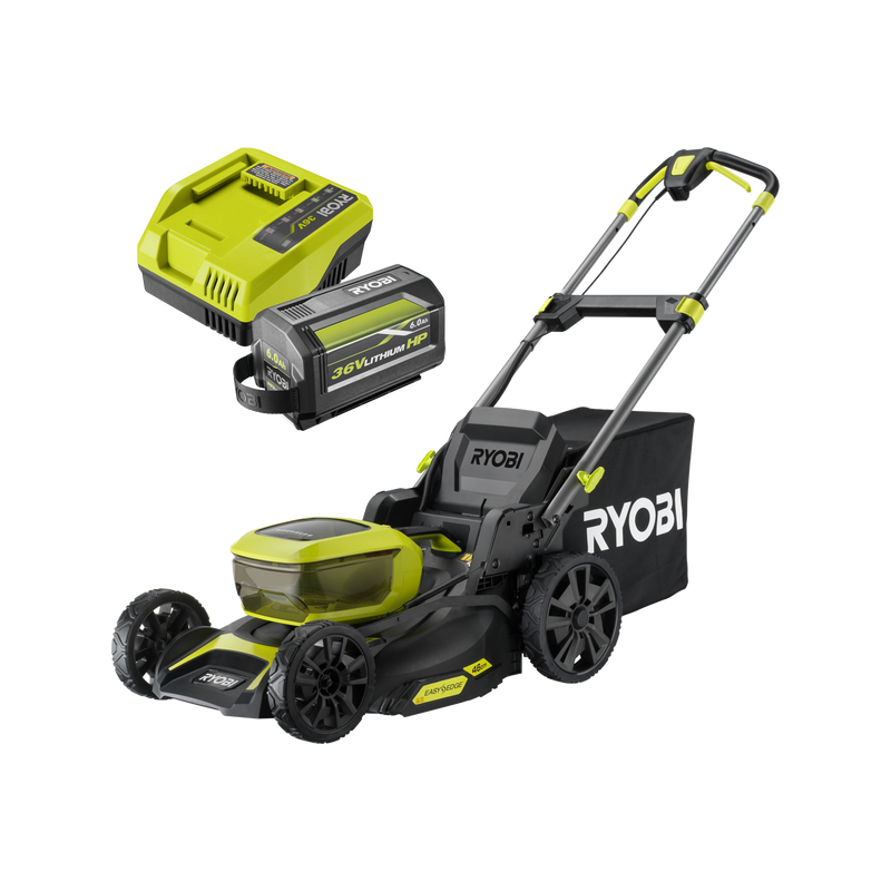 Ryobi 36V 46cm 6.0Ah Brushless Cordless Lawn Mower Kit