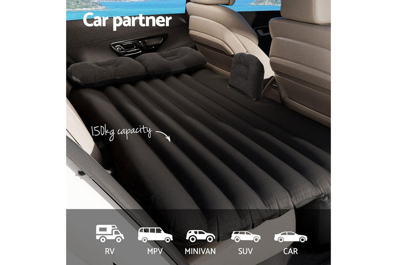 Weisshorn Car Mattress 134X78 Inflatable Suv Back Seat Camping Bed Black - One Size