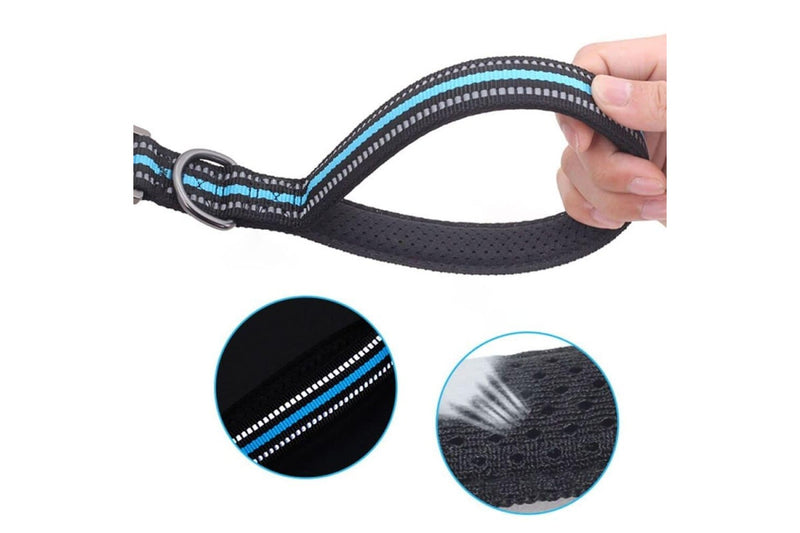 Reflective Step Traction Leash With Mesh Handle