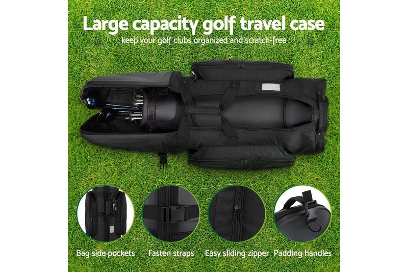 Everfit Golf Travel Bags for Airlines with Wheels Golf Clubs Foldable