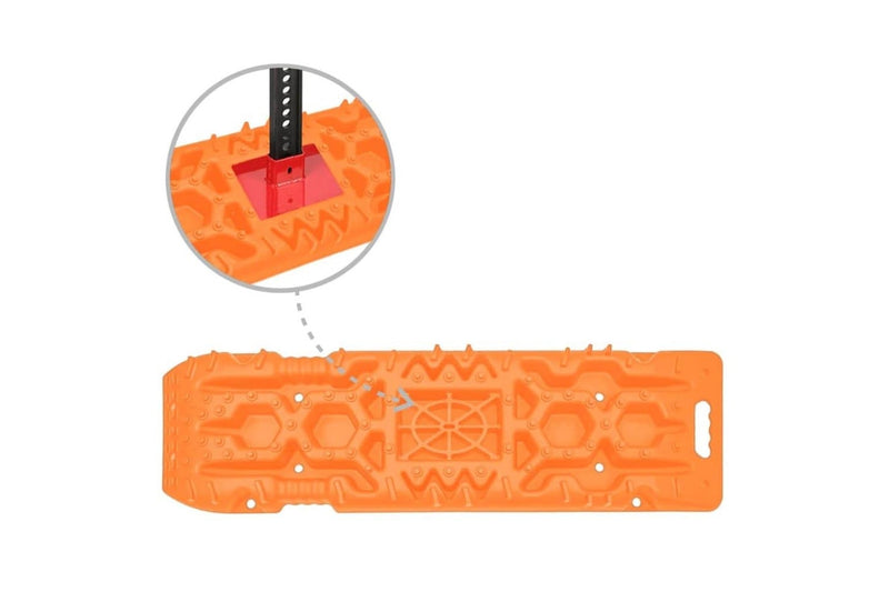 Traction Boards 2 Pcs Orange 107x31x7 Cm Nylon Xobiix