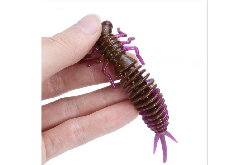 15 Piece 8 Colour Soft Silicone Larvae Bait 100mm Size