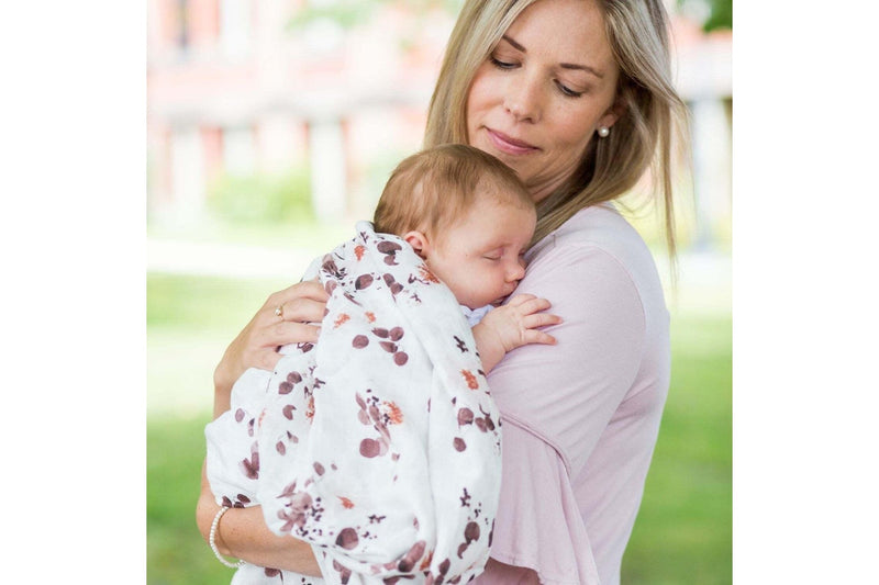 Lulujo: Muslin Bamboo Swaddle - Eucalyptus