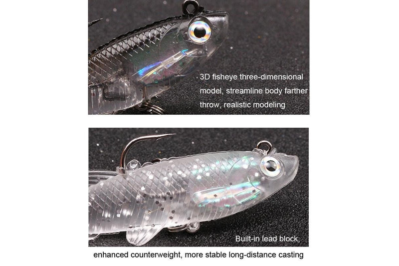 5 Roadrunner Soft Luminous Leadhead Lures