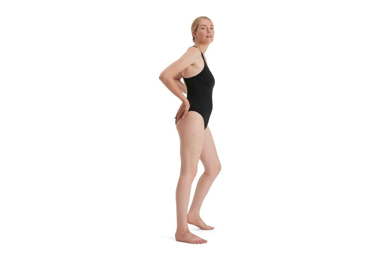 Speedo Womens/Ladies Medalist Eco Endurance+ One Piece Swimsuit (Black) (36cm)