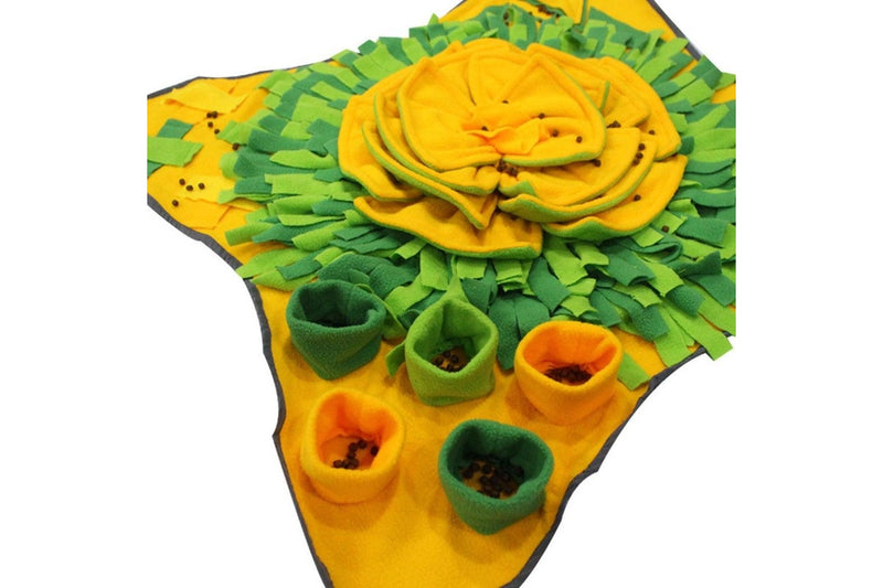 Pet Dog Snuffle Mat Nose Training Sniffing Pad Puzzle Toy Slow Feeding - One Size