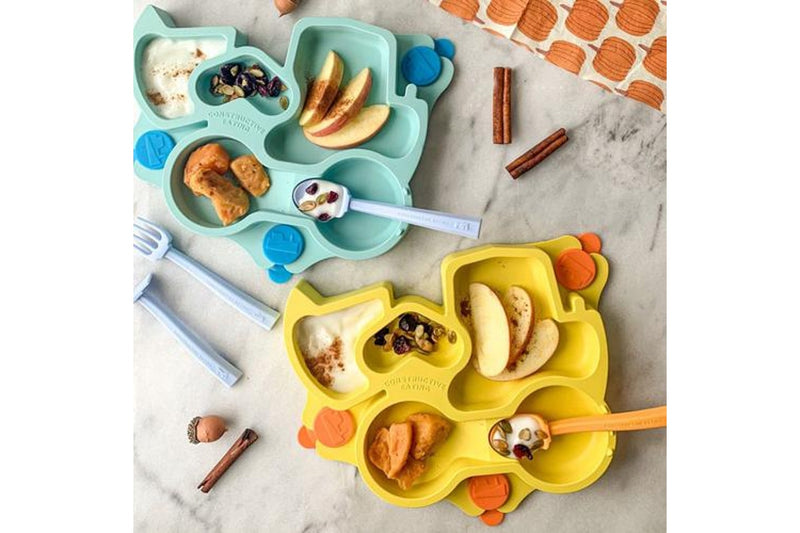 Constructive Baby: Truck Suction Plate and Cutlery - Yellow