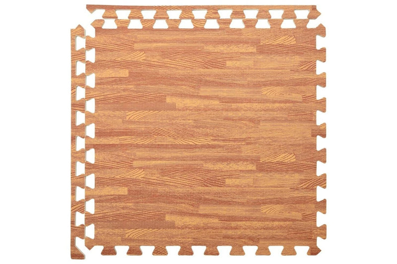 Floor Mats 6 Pcs Wood Grain Eva Foam