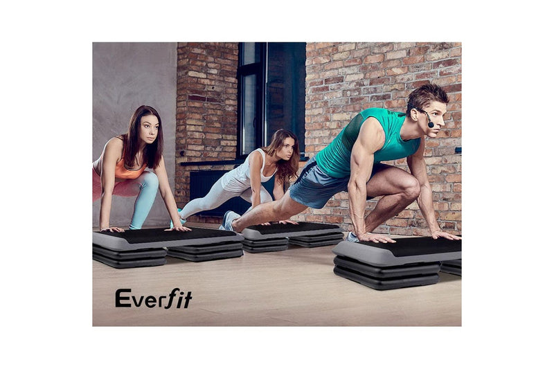 Everfit 2X Aerobic Step Riser Exercise Stepper Block Gym Home Fitness