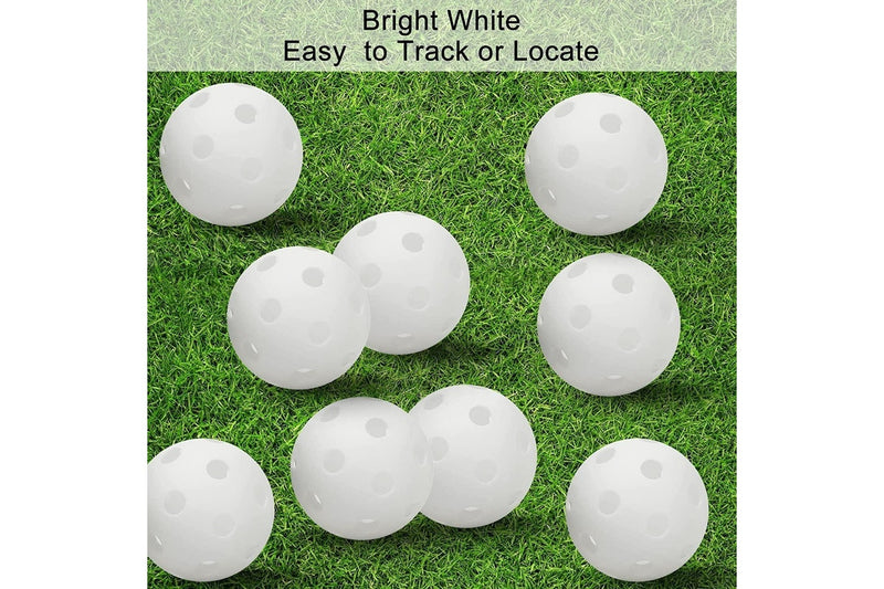 100 Pack White Plastic Golf Training Balls for Swing Practice and Driving Range