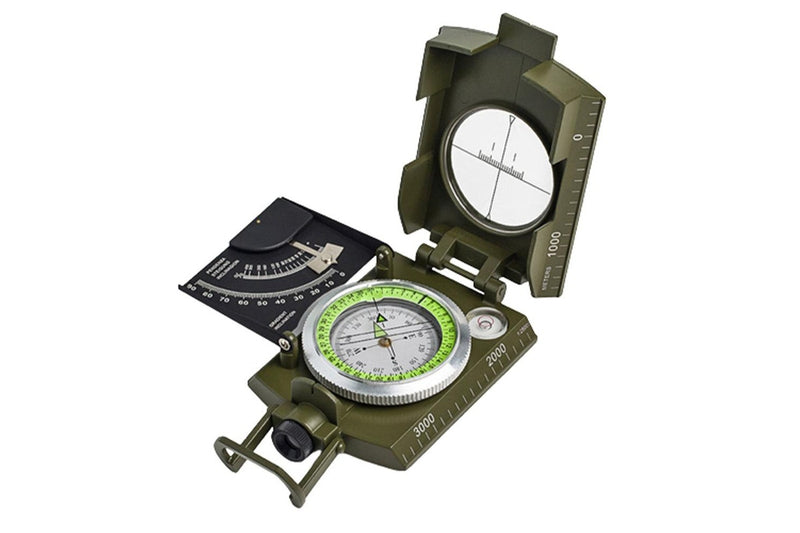 Hiking Compass With Sighting Clinometer Camping For Outdoor Activities - One Size