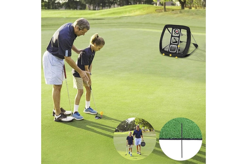 Golf Chipping Net Collapsible Portable Golf Practice Hitting Net for Indoor Outdoor