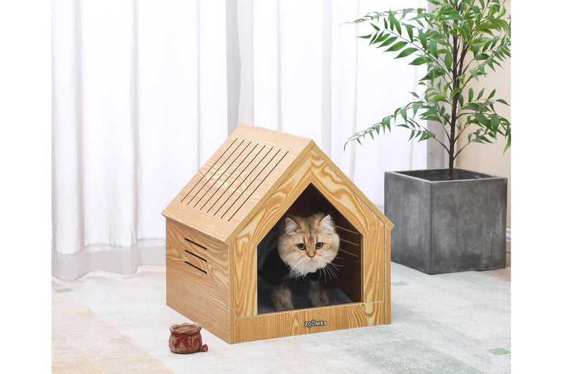 Zoomies Small Modern Pet House Natural