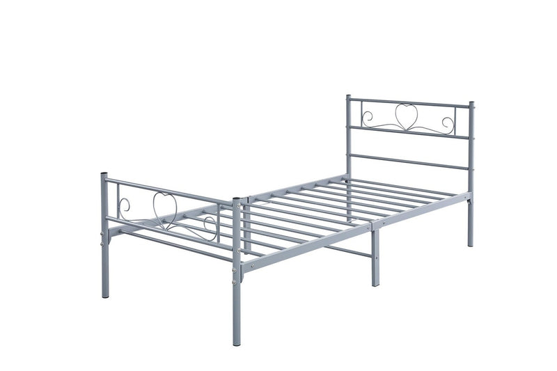 Fraser Country Single Metal Bed Frame - Grey